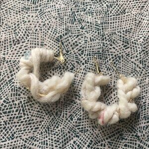 Braided Cream Earrings